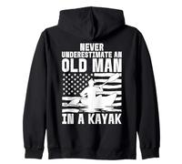 Ne sous-Estimez jamais Un Vieil Homme dans Un Kayak Sweat à Capuche