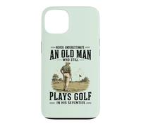 Ne sous-Estimez jamais Un Vieil Homme Qui Joue Encore au Golf dans Les années 70 Coque pour iPhone 13