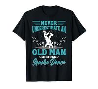 Ne sous-estimez jamais un vieil homme qui peut danser au carré T-Shirt