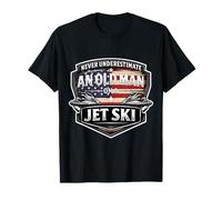 Ne sous-Estimez jamais Un Vieil Homme sur Un Jet Ski jetskier USA T-Shirt