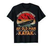 Ne sous-estimez jamais un vieil homme sur un kayak kayak kayakiste T-Shirt