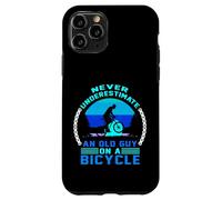 Ne sous-estimez jamais un vieil homme sur un vélo drôle de cyclisme Coque pour iPhone 11 Pro