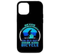 Ne sous-estimez jamais un vieil homme sur un vélo drôle de cyclisme Coque pour iPhone 12/12 Pro
