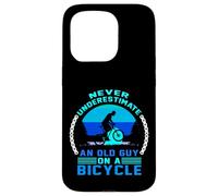 Ne sous-estimez jamais un vieil homme sur un vélo drôle de cyclisme Coque pour iPhone 15 Pro