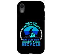 Ne sous-estimez jamais un vieil homme sur un vélo drôle de cyclisme Coque pour iPhone XR