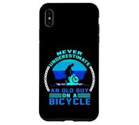 Ne sous-estimez jamais un vieil homme sur un vélo drôle de cyclisme Coque pour iPhone XS Max