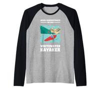 Ne sous-Estimez jamais Un Vieux kayakiste d'eau vive Manche Raglan