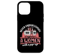 Ne sous-estimez jamais une femme avec un camping pop-up Coque pour iPhone 12 mini