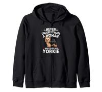 Ne sous-Estimez jamais Une Femme Qui Aime sa Maman Yorkshire Dog Sweat à Capuche