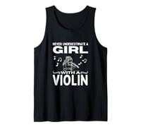Ne sous-estimez jamais une fille avec un violon Fun Women Violonist Débardeur