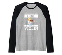 Ne sous-estimez jamais une fille avec un violon Fun Women Violonist Manche Raglan