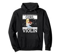 Ne sous-estimez jamais une fille avec un violon Fun Women Violonist Sweat à Capuche