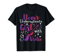 Ne sous-Estimez jamais Une Fille avec Un Violon - Violoniste T-Shirt Graphique avec Valeur