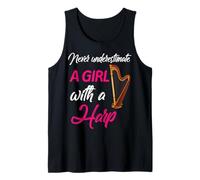 Ne sous-Estimez jamais Une Fille harpiste Femme harpiste Débardeur