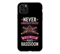 Ne sous-Estimez jamais Une Fille Qui Joue au basson Coque pour iPhone 11 Pro Max