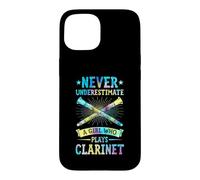Ne sous-Estimez jamais Une Fille Qui Joue de la Clarinette Coque pour iPhone 15