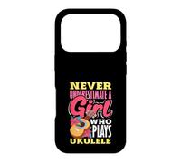 Ne sous-Estimez jamais Une Fille Qui Joue du ukulélé Coque pour iPhone 17 Pro