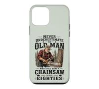 Ne sous-Estimez jamais Une tronçonneuse Vieil Homme dans Ses années 80 Coque pour iPhone 12 Mini