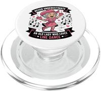 Ne sous-Estimez jamais Une Vieille Dame Qui Aime la Danse en PopSockets PopGrip pour MagSafe