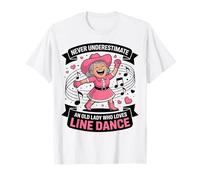 Ne sous-Estimez jamais Une Vieille Dame Qui Aime la Danse en T-Shirt