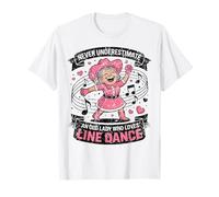 Ne sous-Estimez jamais Une Vieille Dame Qui Aime la Danse en T-Shirt