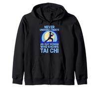 Ne sous-estimez jamais une vieille femme qui connaît la grand-mère du Tai Chi Sweat à Capuche