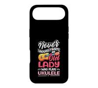 Ne sous-Estimez jamais Une Vieille Femme Qui Joue du ukulélé Coque pour iPhone Air
