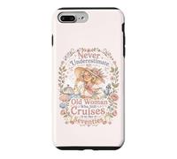 Ne sous-Estimez jamais Une Vieille Femme Toujours en croisière dans Ses Soixante-dix Coque pour iPhone 7 Plus/8 Plus