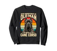 Ne sous-Estimez jamais Vieil Homme avec Un Chien Corso Cane Sweatshirt