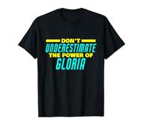 Ne sous-Estimez Pas Le Pouvoir de Gloria Funny Gloria Name T-Shirt Graphique avec Valeur