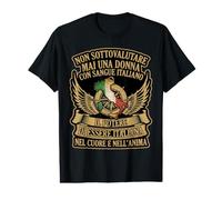 Ne sous-évaluer Mai Una Donna Con Sangue Italiano Graphic T-Shirt Graphique avec Valeur