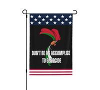 Ne soyez pas complice du génocide. Drapeau « Libérez Gaza Palestine » 30 x 45 cm, bannière double face, sans mât.