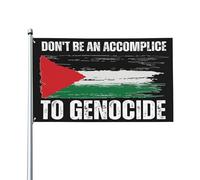 Ne soyez pas complice du génocide - Drapeau libre Gaza Palestine 90 x 150 cm - Panneau de jardin