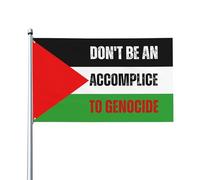 Ne soyez pas complice du génocide - Drapeau libre Gaza Palestine 90 x 150 cm - Panneau de jardin