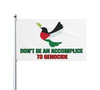 Ne soyez pas complice du génocide - Drapeau libre Gaza Palestine 90 x 150 cm - Panneau de jardin