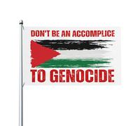 Ne soyez pas complice du génocide - Drapeau libre Gaza Palestine 90 x 150 cm - Panneau de jardin