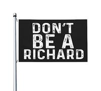 Ne soyez pas un drapeau Richard 3x5, drapeaux de nouveauté double face pour l'extérieur, art mural pour patio 3x5 pieds, tapisserie ne soyez pas un Richard pour la chambre