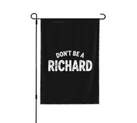 Ne soyez pas un Richard ! Petits drapeaux de jardin 12x18 double face saisonniers pour décorations extérieures de fêtes