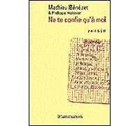 Mathieu Bénézet – Ne te confie qu'à moi – Flammarion