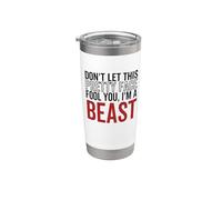 Ne te laisse pas tromper par ce joli visage, je suis un Beast Wrestling Gobelet isotherme en acier inoxydable double paroi
