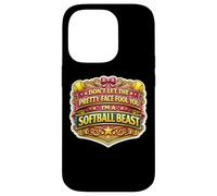 Ne Te Laisse Pas Tromper par Son Joli Visage, Je suis Une bête de Softball Coque pour iPhone 14 Pro