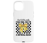 Ne Te Laisse Pas Tromper par Son Joli Visage, Je suis Une bête de Softball Coque pour iPhone 15 Plus