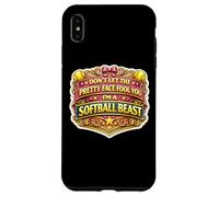 Ne Te Laisse Pas Tromper par Son Joli Visage, Je suis Une bête de Softball Coque pour iPhone XS Max