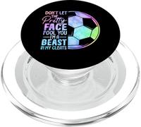 Ne te laisse pas tromper par ton joli visage, je suis une bête à crampons PopSockets PopGrip pour MagSafe