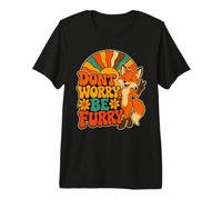 Ne t'inquiète Pas, Be Furry Fox Groovy Retro T-Shirt Haut de Gamme