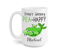 Ne T'Inquiète Pas, Pea Happy Mug Drôle Tasse À Thé Unique Tasse À Café Cadeau Mignon Pour Bureau Collègue Anniversaire 330Ml