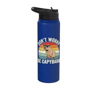 Ne t'inquiète pas, sois capy - Funny Capybara Stainless Steel Insulated Water Bottle