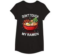 Ne touchez Pas à Mes Ramen, C'est drôle T-Shirt, Fille, Noir, XS