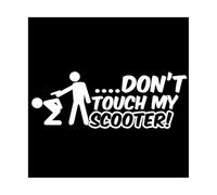 Ne touchez Pas Mon Scooter JDM Moto Accessoires décoratifs CreativeCar Autocollants Vinyle décalcomanie 25x9cm(2,25x9 cm)