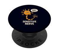 Ne touchez Pas Un Nerf Sensible, Jeu de Mots Amusant sur la biologie des neurosciences PopSockets PopGrip Adhésif